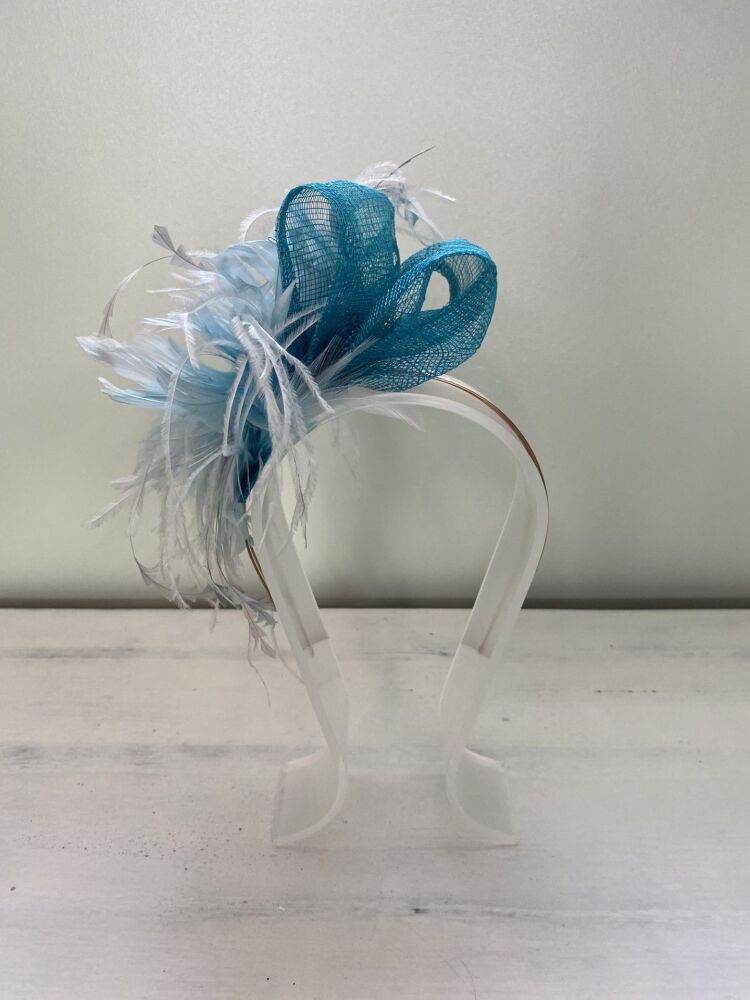 Turquoise & Teal handmade fascinator