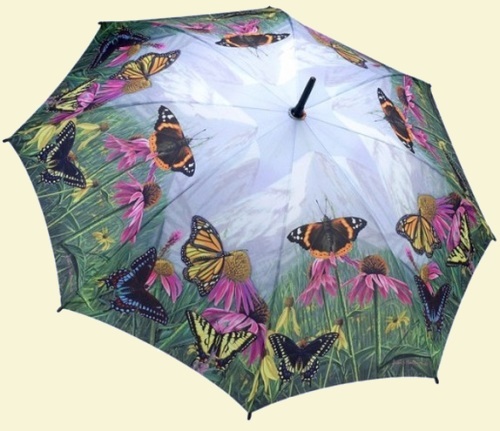 Butterfly Mountain Stick Umbrella