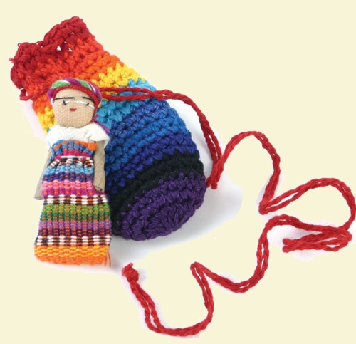 Worry Doll in Small Crochet Bag - SE