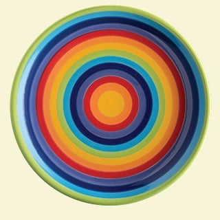 Rainbow Stripe Plate