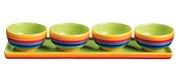 Rainbow Stripe set 4 Tapas Bowls