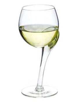 'Wonky' White wine glass