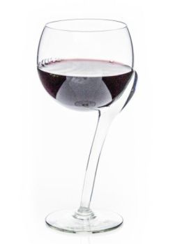 'Wonky' Red wine glass