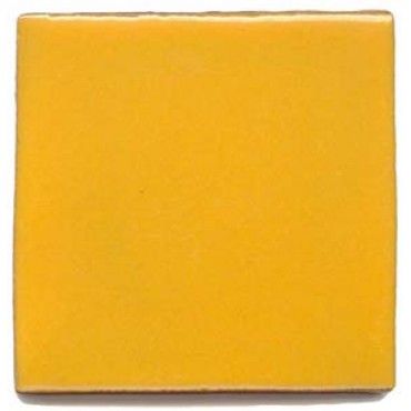 03 - Mustard Yellow - 10.5cm Handpainted Tile 