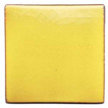 04 - Intense Yellow - 10.5cm Handpainted Tile 