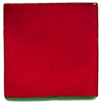 07 - Intense Red - 10.5cm Handpainted Tile 