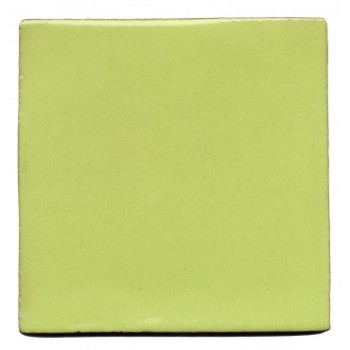 14.2 - Bright Lime Green - 10.5cm Handpainted Tile 