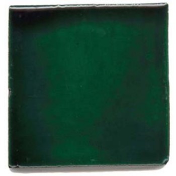17 - Special Green - 10.5cm Handpainted Tile 