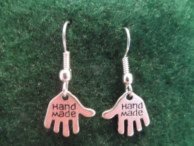 Handmade Hands Charm Earrings