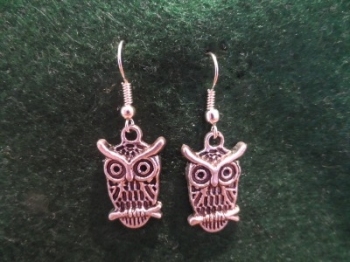 Owl 2 Charm Earrings