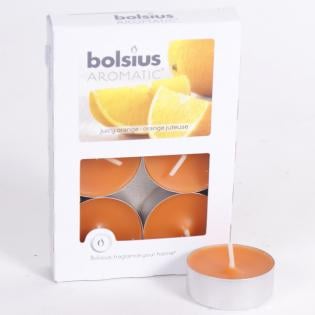 6 x Bolsius Tea Lights - Juicy Orange