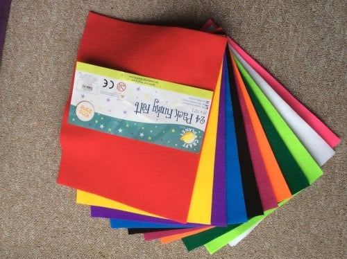 Craft planet Felt pack of 24 Assorted
