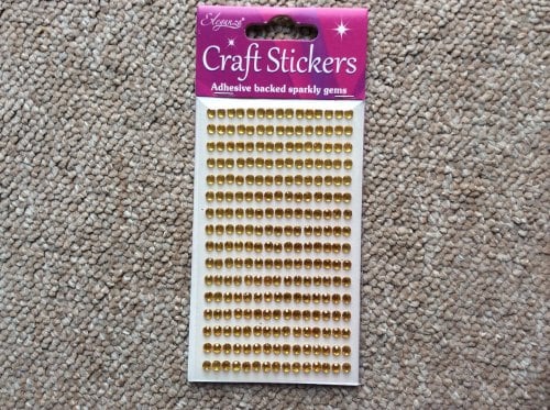 Adhesive Gems Gold 4mm 240 pieces