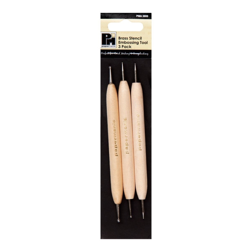 PAPERMANIA BRASS STENCIL EMBOSSING TOOL 3 PACK- PMA 3800. MRRP £5.99 OUR PRICE £4.50