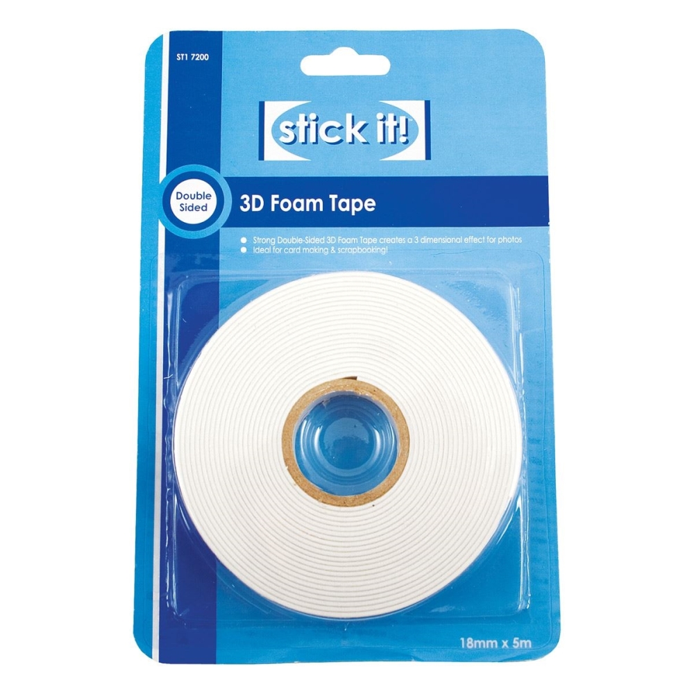 Stick it 3D Foam Tape double sided STI7200 MRRP £ 4.50 OUR PRICE £3.60