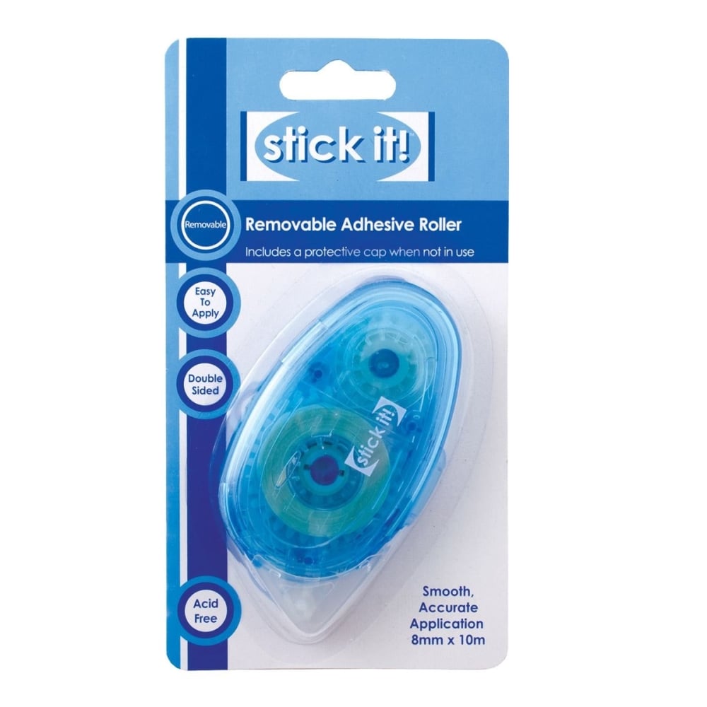STICK IT REMOVABLE ADHESIVE ROLLER.