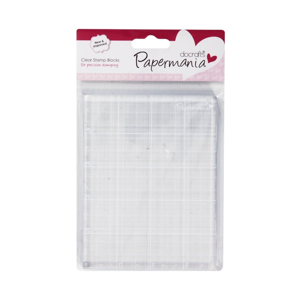 PAPERMANIA CLEAR STAMP BLOCKS 4"X 5 1/4". MRRP £6.00 OUR PRICE £4.80