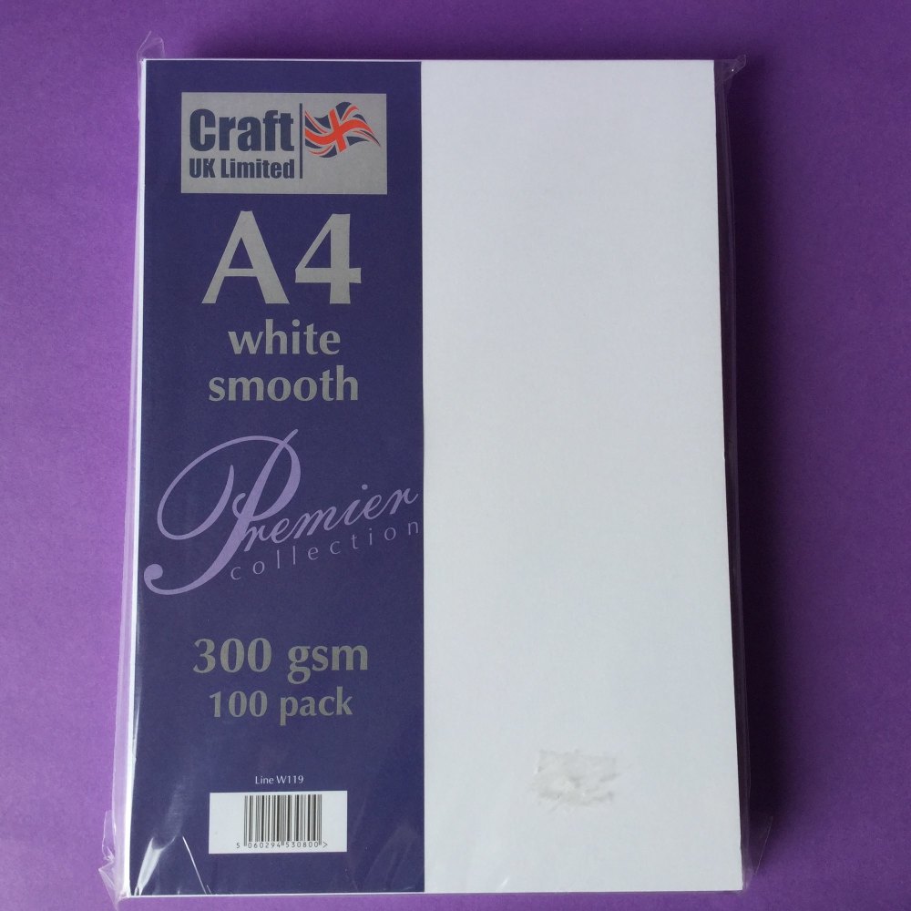 A4 white card 300gsm smooth 100sheets