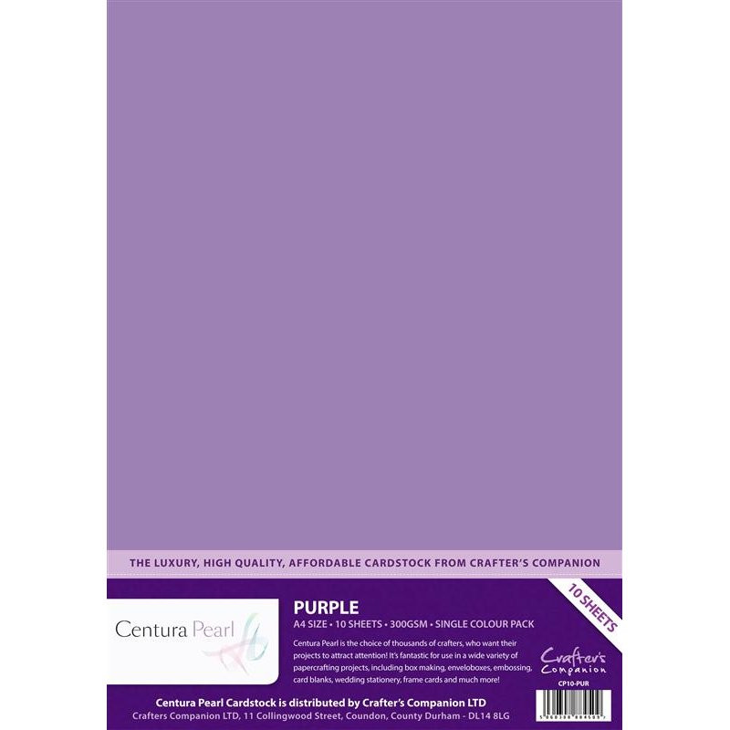 Crafters Companion Centura Pearl Lilac  pk of 10