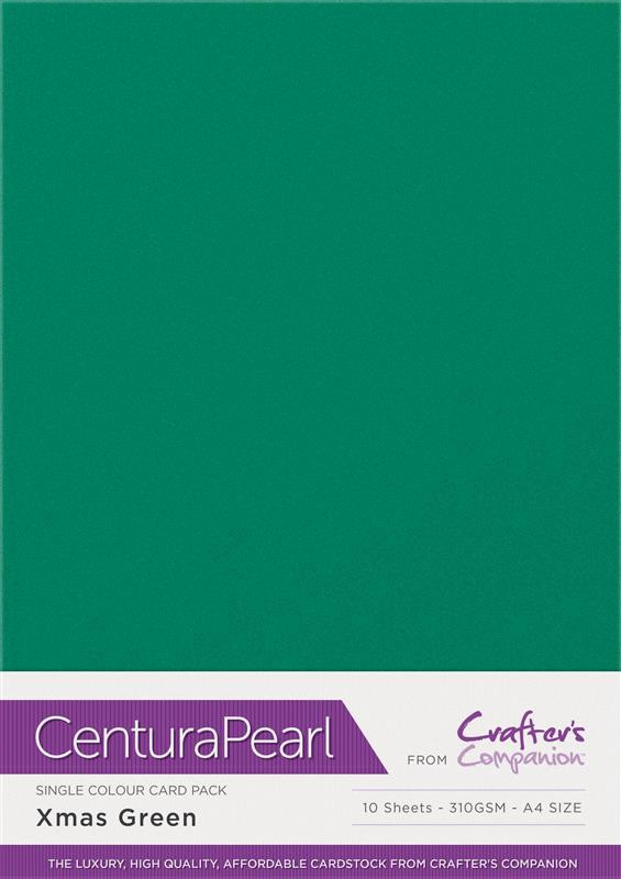 Crafters Companion Centura Pearl Xmas Green pk of 10