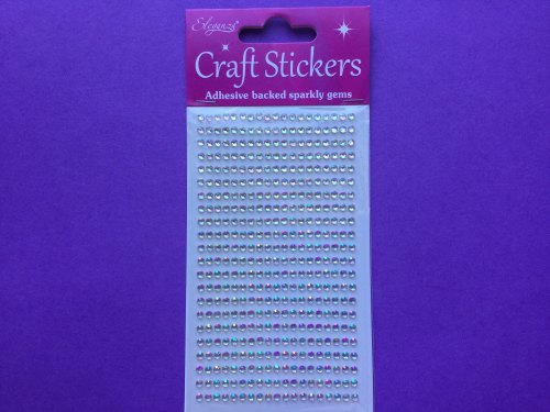 Adhesive Gems Iridescent 3mm 418gems
