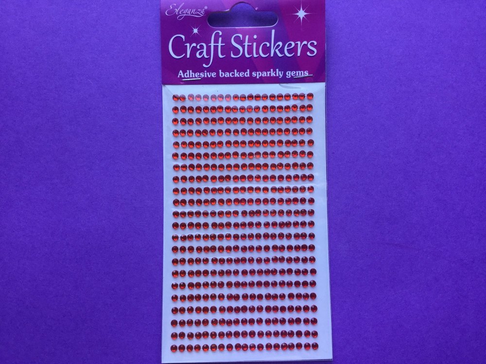 Adhesive Gems Red 3mm 418gems