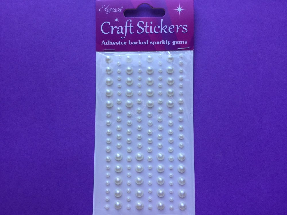 Adhesive Pearls Ivory 36mm 136pces