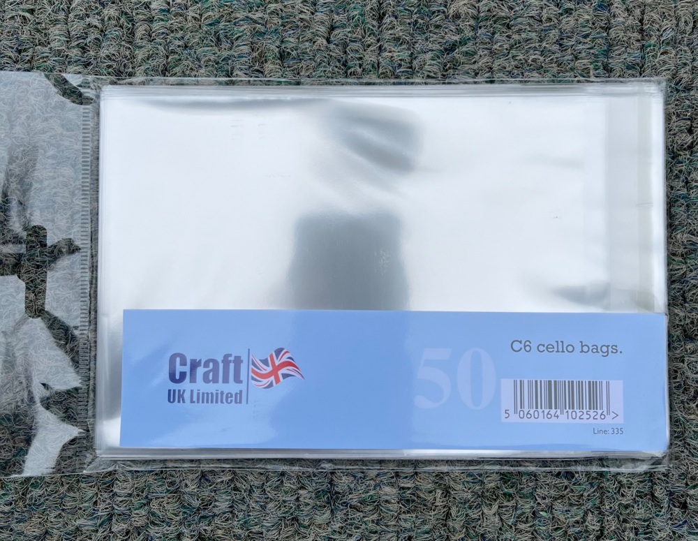 CELLO BAGS STRIP SEAL C6 6.5"x 4.5" (163mmX120mm) +30mm FLAP Pack 50