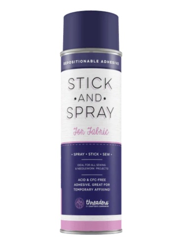 CRAFTER'S COMPANION STICK & SPRAY FOR FABRIC TEMPORARY FABRIC ADHESIVE 250ML