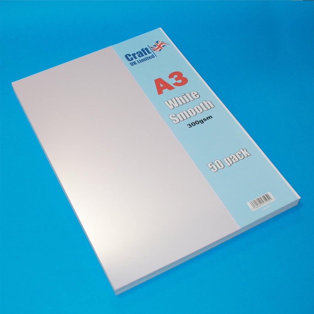 A3 white smooth card 300gsm , 50 pack