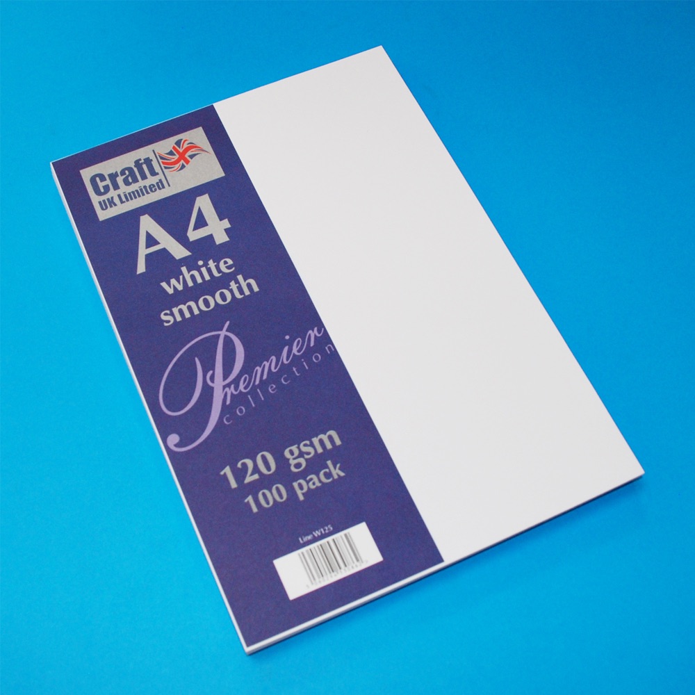 A4 white smooth 120gsm , 100 pack