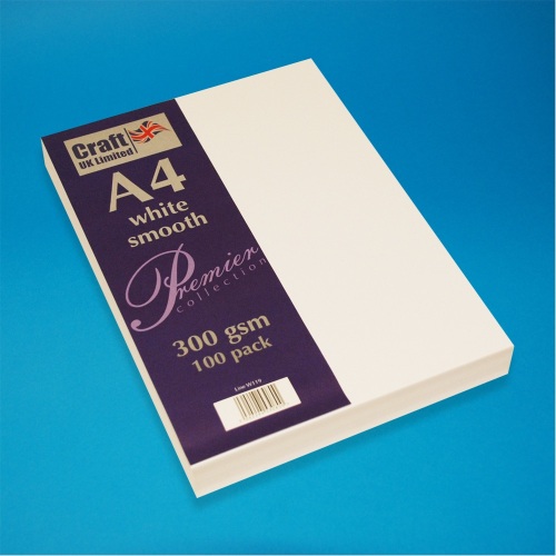 A4 white card 300gsm smooth 100sheets