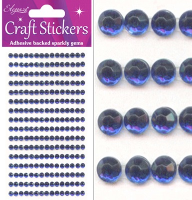 Adhesive Gems Sapphire Blue 4mm 240 pieces