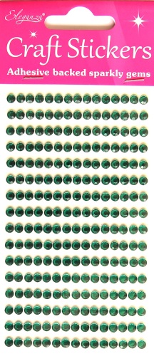 Adhesive Gems Green  4mm   240pcs