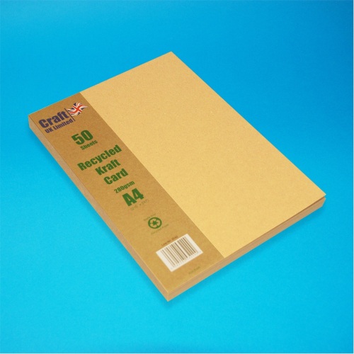 A4 Recycled Kraft card 280gsm 50 sheets