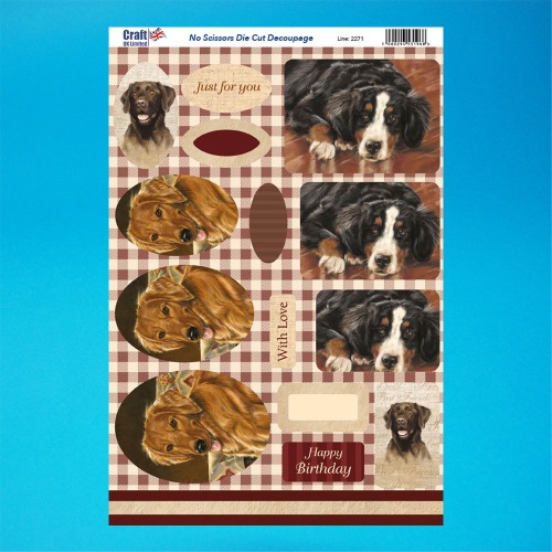 Dogs decoupage , no scissors required 2271