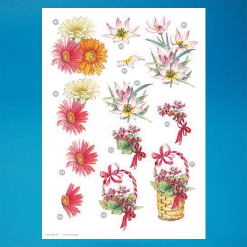 DECOUPAGE FLORAL ASSORTED FLORAL BUNCHES 000119