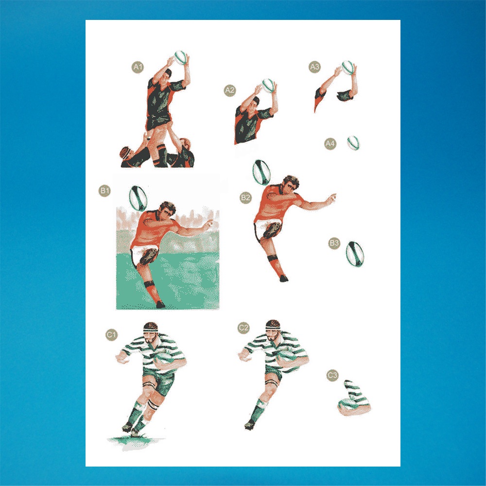MENS DECOUPAGE ‘RUGBY’ 453
