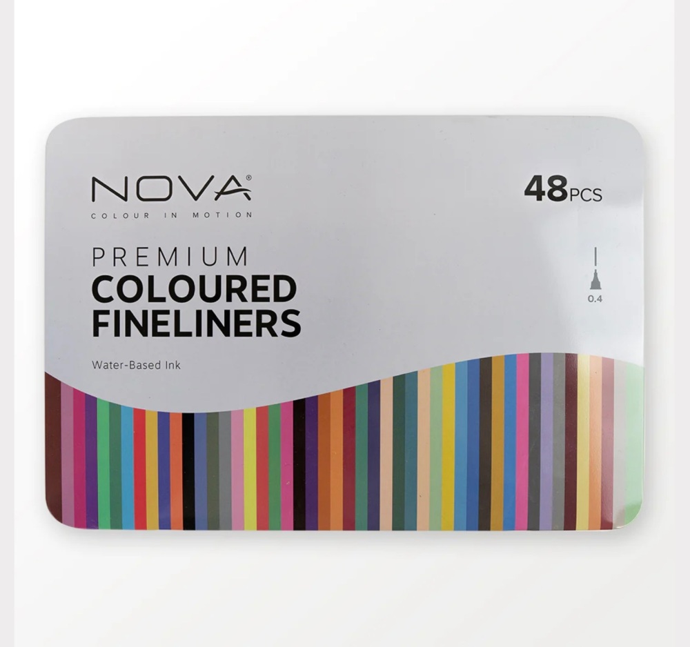 Nova Premium Coloured fine liners - set of 48, 0.4 tip