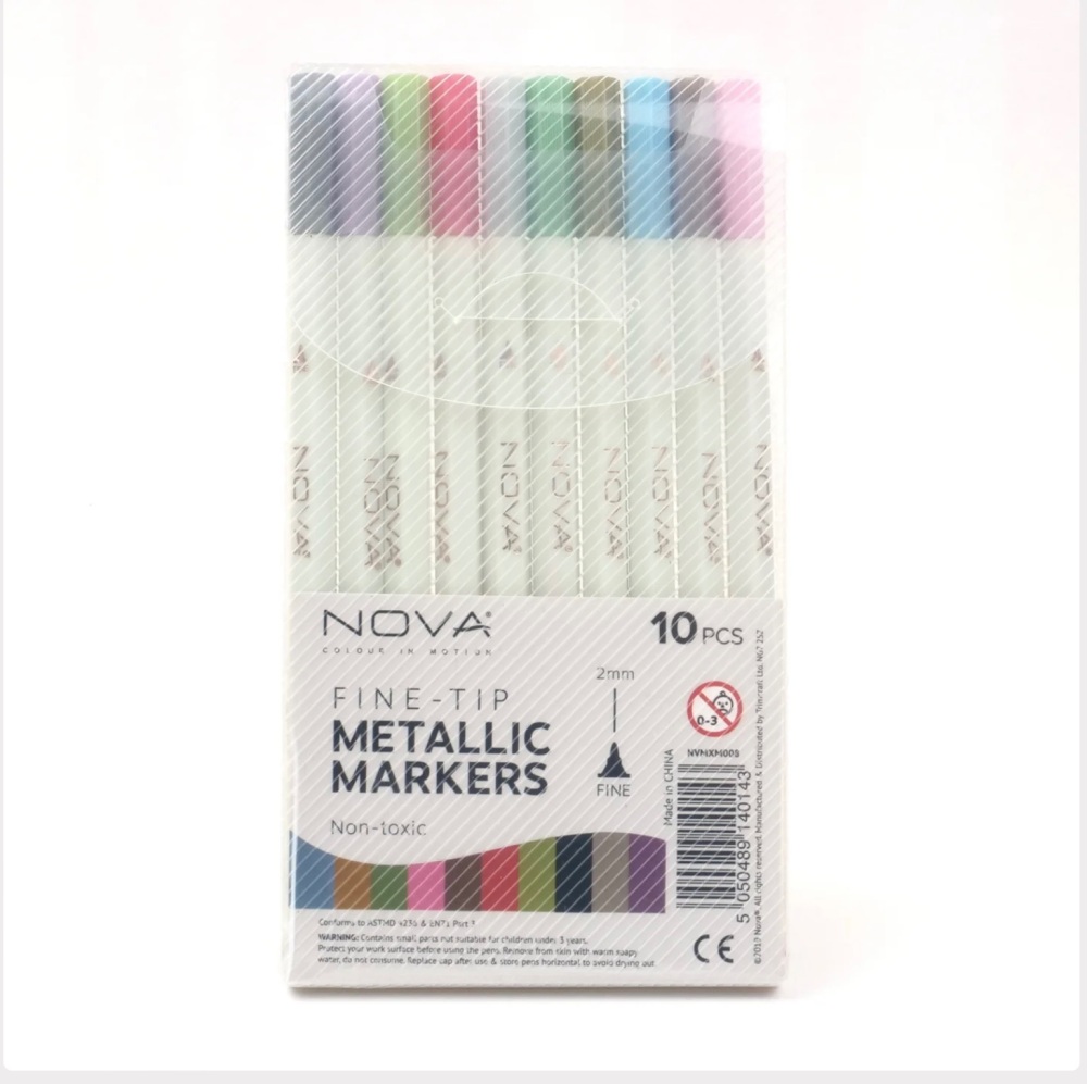 Nova Metallic markers - set of 10 colours