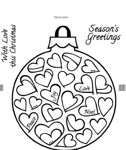 Woodware Clear Singles Love Bauble 4” x 4”Stamp