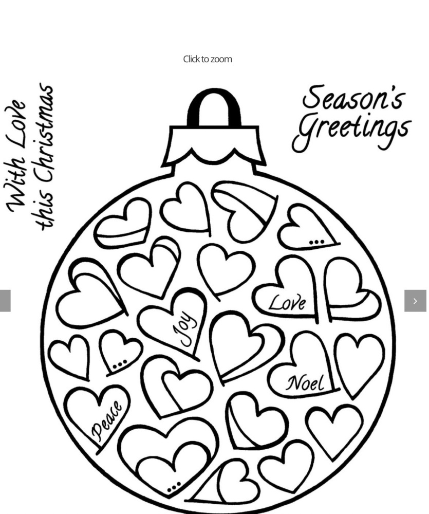 Woodware Clear Singles Love Bauble 4” x 4”Stamp