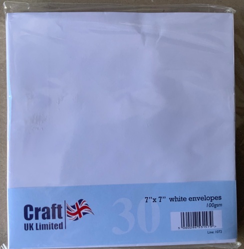 ENVELOPES WHITE 7x7 (174mmx174mm) 100gsm pk of 30