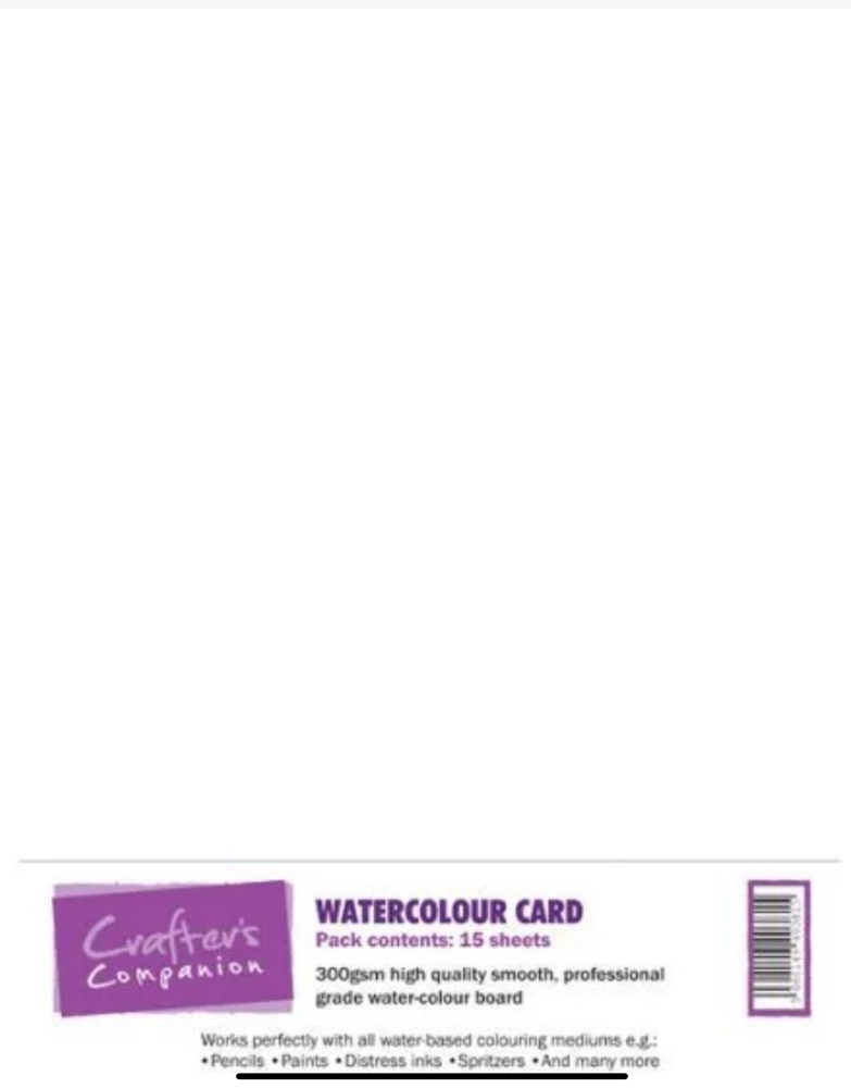 Crafters Companion A4 Watercolour Card 300gsm, 15pcs.