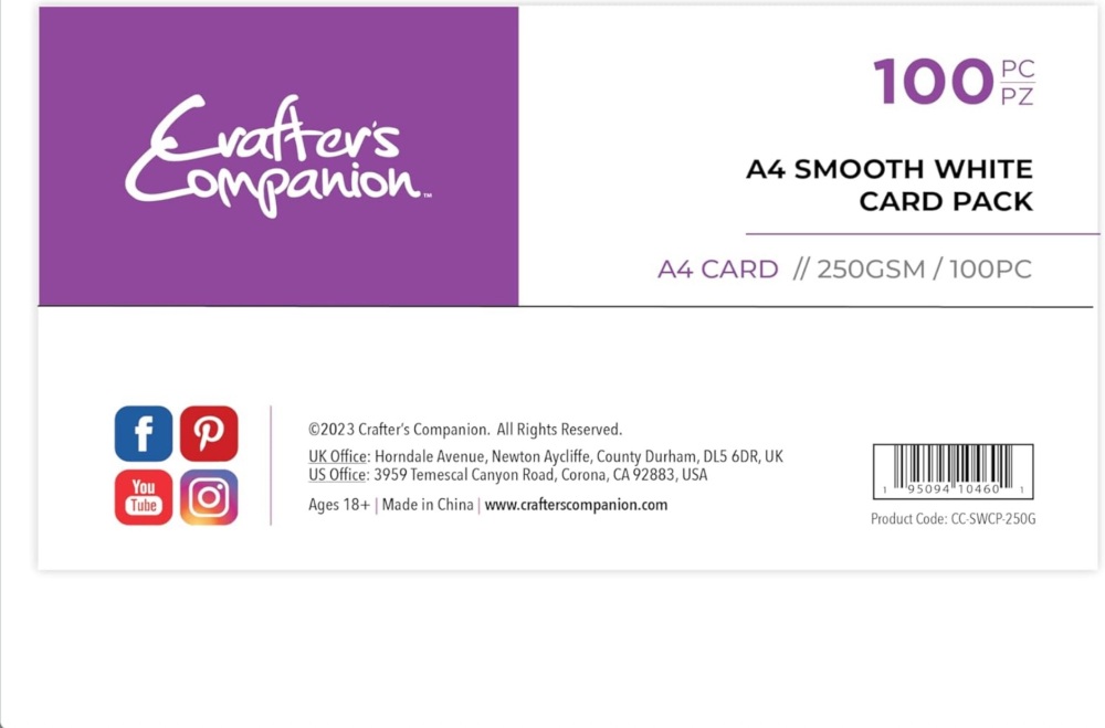 Crafters companion A4 card 250gsm