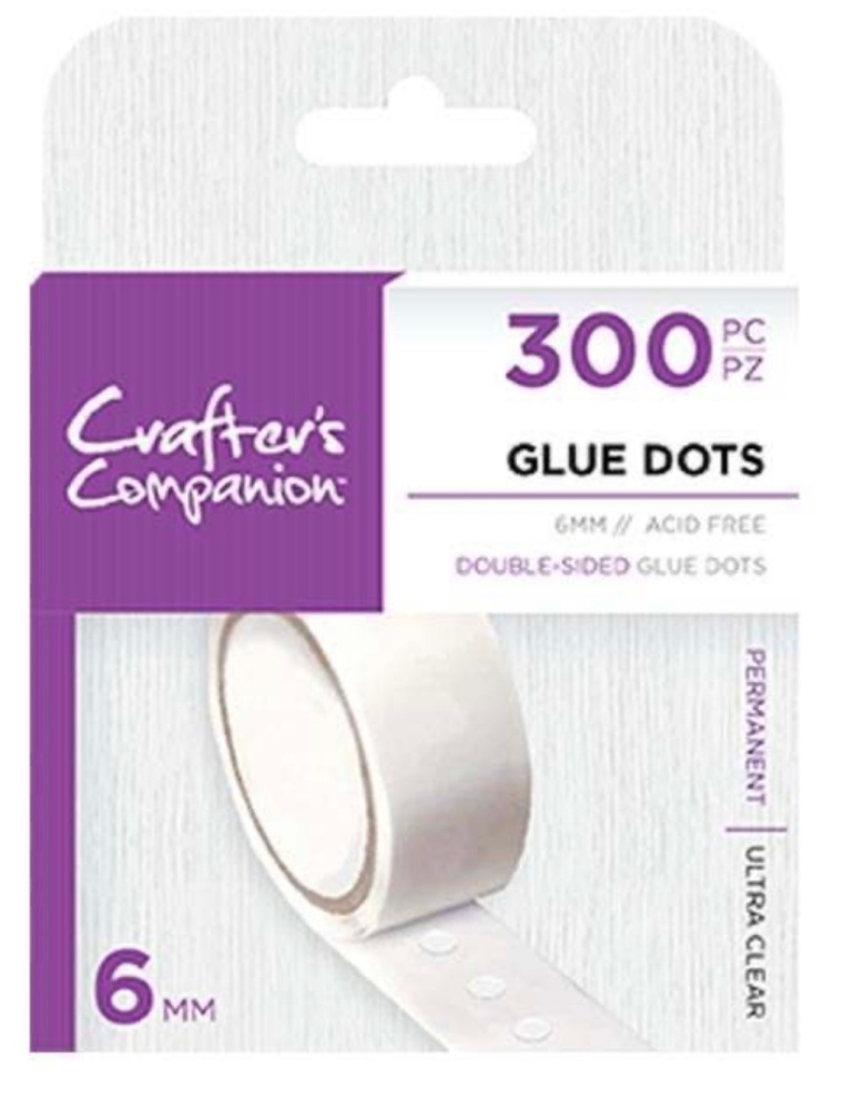 Crafters companion Glue Dots permanent, 300piece, acid free, ultra clear
