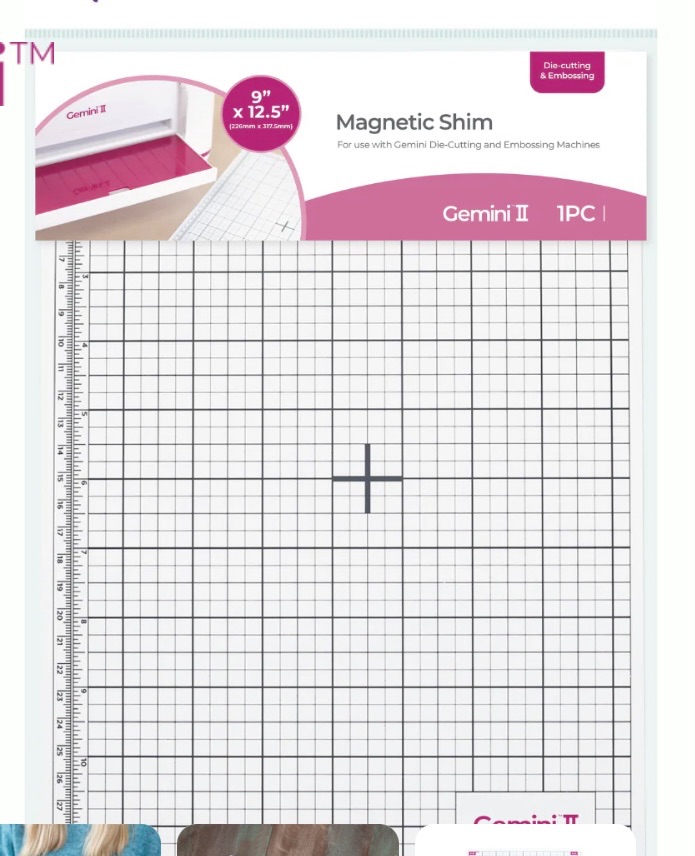 Crafters companion Magnetic Shim 9”x12.5” For use with Gemini die cutting and embossing machine