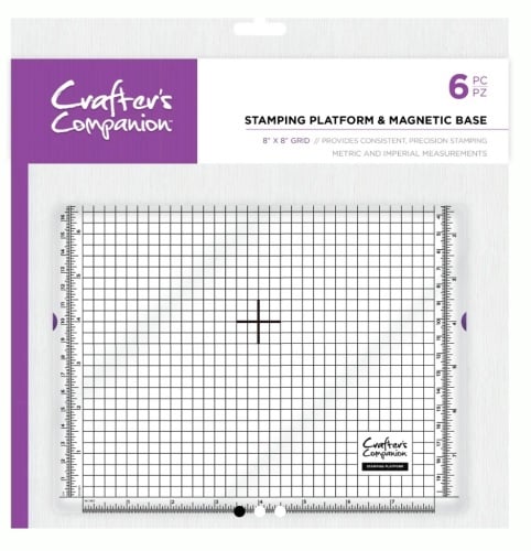 Crafters companion Stamping platform & magnetic base 8x8 grid