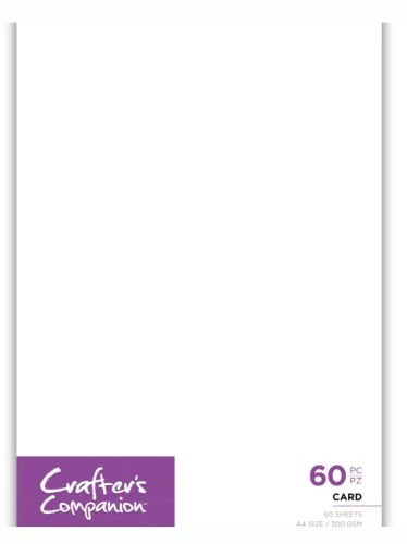 Crafters Companion A4 300gsm white card pk of 60 sheets