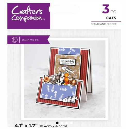 Crafters Companion stamp & die set- CATS